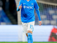 Amir Rrahmani of SSC Napoli during the serie Serie A Enilive match between SSC Napoli and SS Lazio at Stadio Diego Armando Maradona on Decem...