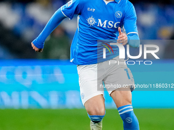 Amir Rrahmani of SSC Napoli during the serie Serie A Enilive match between SSC Napoli and SS Lazio at Stadio Diego Armando Maradona on Decem...