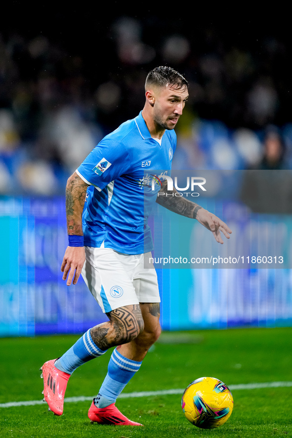 Matteo Politano of SSC Napoli during the serie Serie A Enilive match between SSC Napoli and SS Lazio at Stadio Diego Armando Maradona on Dec...