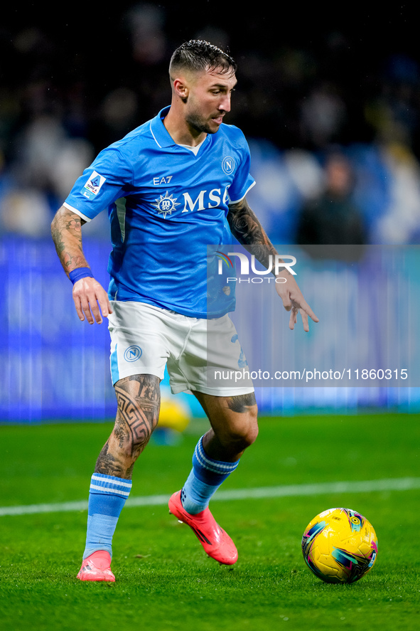 Matteo Politano of SSC Napoli during the serie Serie A Enilive match between SSC Napoli and SS Lazio at Stadio Diego Armando Maradona on Dec...