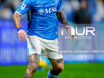 Matteo Politano of SSC Napoli during the serie Serie A Enilive match between SSC Napoli and SS Lazio at Stadio Diego Armando Maradona on Dec...