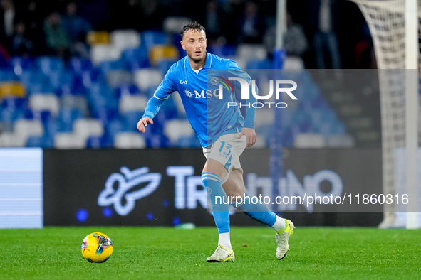 Amir Rrahmani of SSC Napoli during the serie Serie A Enilive match between SSC Napoli and SS Lazio at Stadio Diego Armando Maradona on Decem...