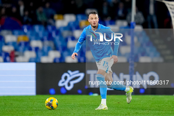 Amir Rrahmani of SSC Napoli during the serie Serie A Enilive match between SSC Napoli and SS Lazio at Stadio Diego Armando Maradona on Decem...