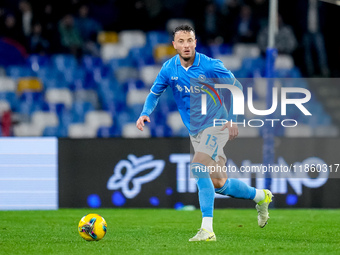 Amir Rrahmani of SSC Napoli during the serie Serie A Enilive match between SSC Napoli and SS Lazio at Stadio Diego Armando Maradona on Decem...