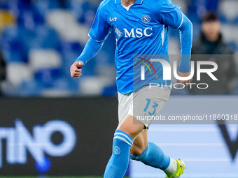 Amir Rrahmani of SSC Napoli during the serie Serie A Enilive match between SSC Napoli and SS Lazio at Stadio Diego Armando Maradona on Decem...