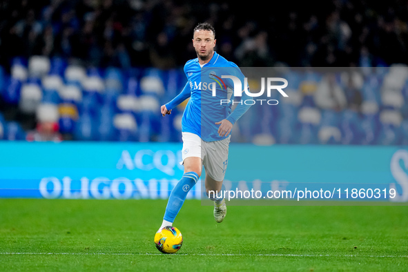 Amir Rrahmani of SSC Napoli during the serie Serie A Enilive match between SSC Napoli and SS Lazio at Stadio Diego Armando Maradona on Decem...