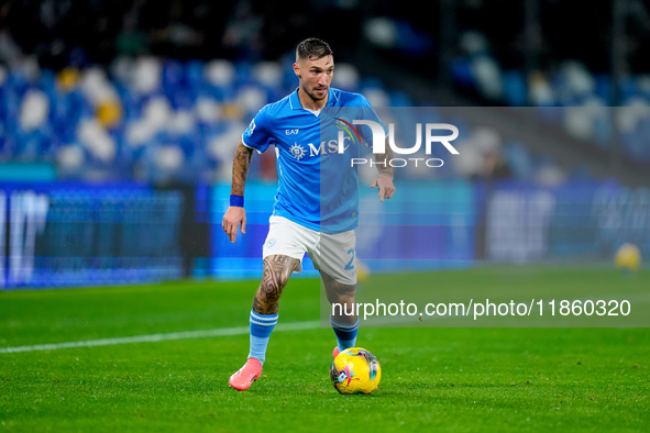 Matteo Politano of SSC Napoli during the serie Serie A Enilive match between SSC Napoli and SS Lazio at Stadio Diego Armando Maradona on Dec...