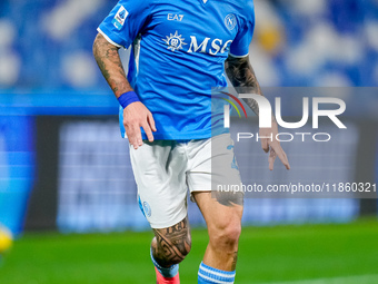 Matteo Politano of SSC Napoli during the serie Serie A Enilive match between SSC Napoli and SS Lazio at Stadio Diego Armando Maradona on Dec...