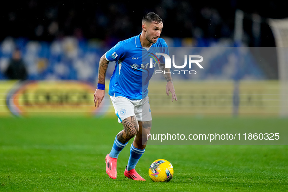 Matteo Politano of SSC Napoli during the serie Serie A Enilive match between SSC Napoli and SS Lazio at Stadio Diego Armando Maradona on Dec...