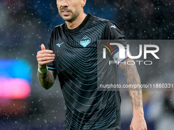 Mattia Zaccagni of SS Lazio looks on during the serie Serie A Enilive match between SSC Napoli and SS Lazio at Stadio Diego Armando Maradona...