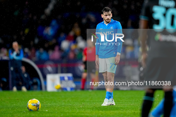 Khvicha Kvaratskhelia of SSC Napoli during the serie Serie A Enilive match between SSC Napoli and SS Lazio at Stadio Diego Armando Maradona...