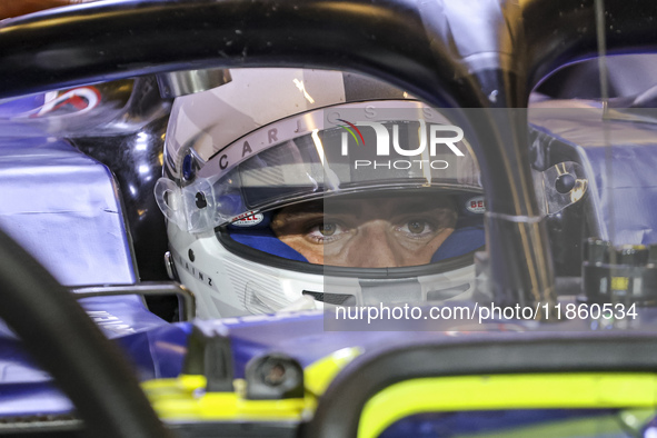 Carlos Sainz of Spain spotted in the car in the pit with his new team Williams. Sainz, driver of Williams Racing Formula One Team with a whi...