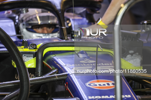 Carlos Sainz of Spain spotted in the car in the pit with his new team Williams. Sainz, driver of Williams Racing Formula One Team with a whi...