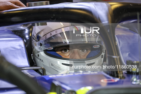 Carlos Sainz of Spain spotted in the car in the pit with his new team Williams. Sainz, driver of Williams Racing Formula One Team with a whi...