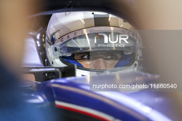 Carlos Sainz of Spain spotted in the car in the pit with his new team Williams. Sainz, driver of Williams Racing Formula One Team with a whi...