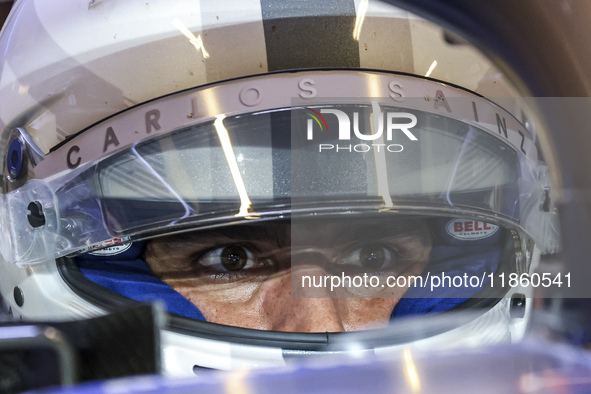 Carlos Sainz of Spain spotted in the car in the pit with his new team Williams. Sainz, driver of Williams Racing Formula One Team with a whi...