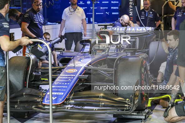 Carlos Sainz of Spain spotted in the car in the pit with his new team Williams. Sainz, driver of Williams Racing Formula One Team with a whi...