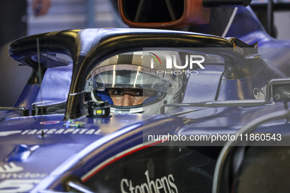 Carlos Sainz of Spain spotted in the car in the pit with his new team Williams. Sainz, driver of Williams Racing Formula One Team with a whi...