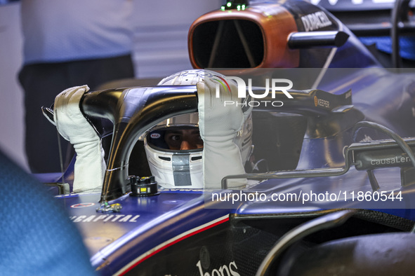 Carlos Sainz of Spain spotted with his new team Williams in the pit. Sainz, driver of Williams Racing Formula One Team with the FW46 F1 race...