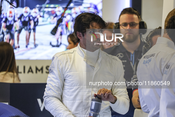 Carlos Sainz of Spain spotted with his new team Williams in the pit. Sainz, driver of Williams Racing Formula One Team with the FW46 F1 race...