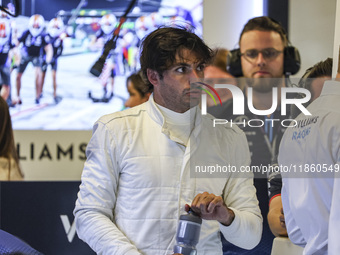 Carlos Sainz of Spain spotted with his new team Williams in the pit. Sainz, driver of Williams Racing Formula One Team with the FW46 F1 race...