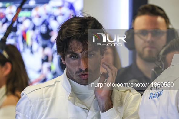 Carlos Sainz of Spain spotted with his new team Williams in the pit. Sainz, driver of Williams Racing Formula One Team with the FW46 F1 race...