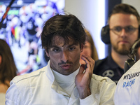 Carlos Sainz of Spain spotted with his new team Williams in the pit. Sainz, driver of Williams Racing Formula One Team with the FW46 F1 race...