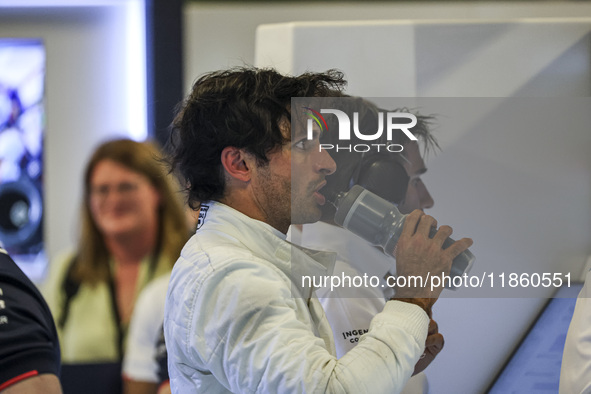 Carlos Sainz of Spain spotted with his new team Williams in the pit. Sainz, driver of Williams Racing Formula One Team with the FW46 F1 race...