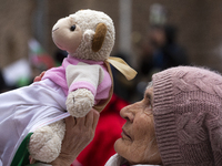 Protesters in Sofia, Bulgaria, on December 12, 2024, defend Bulgarian livestock farming. They do not trust the Bulgarian Food Safety Agency,...