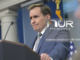 National Security Communications Advisor John Kirby speaks about Ukraine's economic recovery during a press briefing in Washington DC, USA,...