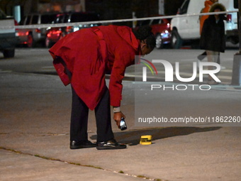 Two people are shot at Lafayette Gardens NYCHA public housing complex in the Bedford-Stuyvesant neighborhood in Brooklyn, New York, United S...