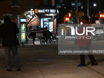 Two people are shot at Lafayette Gardens NYCHA public housing complex in the Bedford-Stuyvesant neighborhood in Brooklyn, New York, United S...