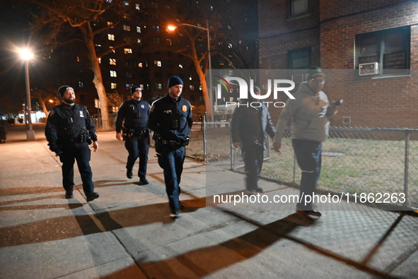 Two people are shot at Lafayette Gardens NYCHA public housing complex in the Bedford-Stuyvesant neighborhood in Brooklyn, New York, United S...