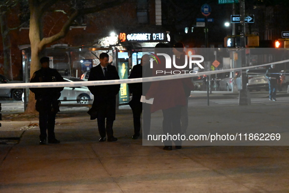 Two people are shot at Lafayette Gardens NYCHA public housing complex in the Bedford-Stuyvesant neighborhood in Brooklyn, New York, United S...