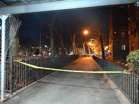 Two people are shot at Lafayette Gardens NYCHA public housing complex in the Bedford-Stuyvesant neighborhood in Brooklyn, New York, United S...