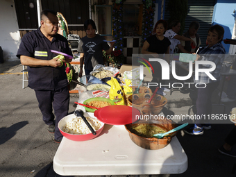 Residents of Santa Maria Tomatlan in the Iztapalapa municipality, Mexico City, live together during the celebration of the Day of the Virgin...