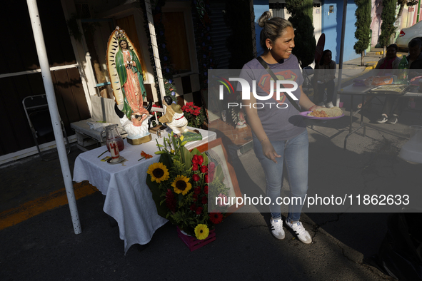 Residents of Santa Maria Tomatlan in the Iztapalapa municipality, Mexico City, live together during the celebration of the Day of the Virgin...