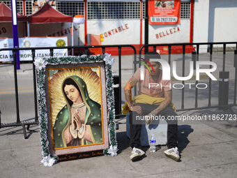 Hundreds of faithful attend the Basilica of Guadalupe to give thanks to the Virgin of Guadalupe for the favors and promises granted as part...