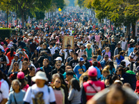 Hundreds of faithful attend the Basilica of Guadalupe to give thanks to the Virgin of Guadalupe for the favors and promises granted as part...