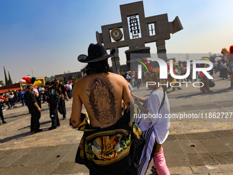 Hundreds of faithful attend the Basilica of Guadalupe to give thanks to the Virgin of Guadalupe for the favors and promises granted as part...