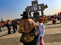 Hundreds of faithful attend the Basilica of Guadalupe to give thanks to the Virgin of Guadalupe for the favors and promises granted as part...