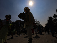 Hundreds of faithful attend the Basilica of Guadalupe to give thanks to the Virgin of Guadalupe for the favors and promises granted as part...