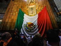 Hundreds of faithful attend the Basilica of Guadalupe to give thanks to the Virgin of Guadalupe for the favors and promises granted as part...