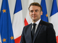 WARSAW, POLAND - DECEMBER 12:
French President Emmanuel Macron at the PM's Office in Warsaw, Poland, on December 12, 2024.
The leaders conve...