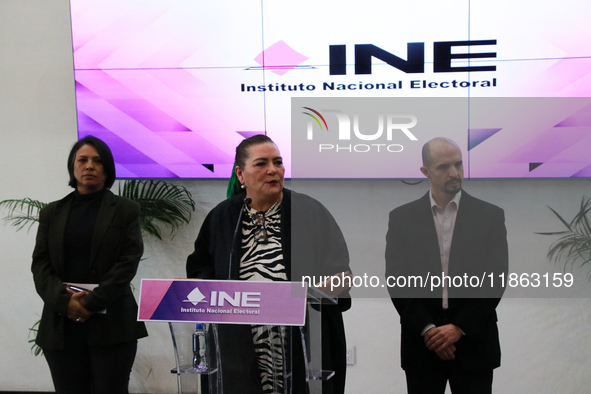 Electoral counselor Norma Irene De La Cruz, President of the National Electoral Institute (INE) Guadalupe Taddei, and electoral counselor Ar...