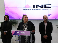 Electoral counselor Norma Irene De La Cruz, President of the National Electoral Institute (INE) Guadalupe Taddei, and electoral counselor Ar...