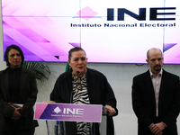 Electoral counselor Norma Irene De La Cruz, President of the National Electoral Institute (INE) Guadalupe Taddei, and electoral counselor Ar...