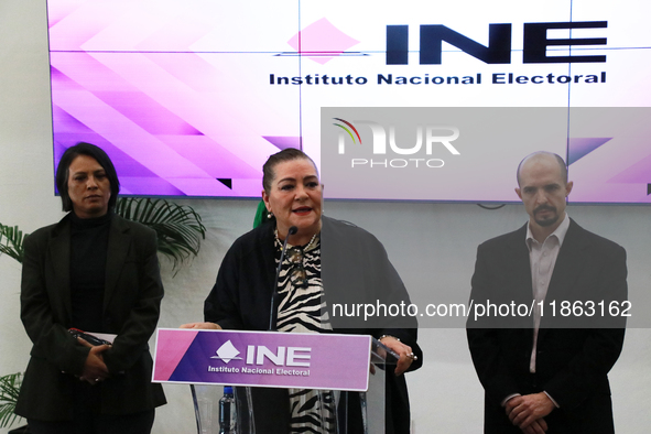 Electoral counselor Norma Irene De La Cruz, President of the National Electoral Institute (INE) Guadalupe Taddei, and electoral counselor Ar...