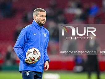 Lazio goalkeeper coach Cristiano Viotti is present during the match between Ajax and Lazio at the Johan Cruijff ArenA for the UEFA Europa Le...