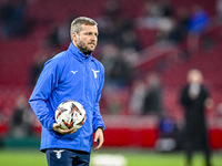 Lazio goalkeeper coach Cristiano Viotti is present during the match between Ajax and Lazio at the Johan Cruijff ArenA for the UEFA Europa Le...